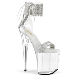Pleaser FLAMINGO-827RS Transparent Silver Sale Women