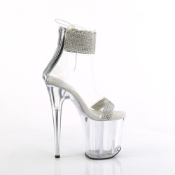 Pleaser FLAMINGO-827RS Transparent Silver Sale Women