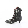 Demonia FLORA-1035 Black Vegan Women Buckle Boots