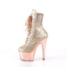 Pleaser ADORE-1020HM Rose Gold Hologram Metallic Chrome