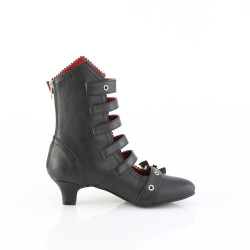 Demonia FLORA-1035 Black Vegan Women Buckle Boots