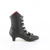 Demonia FLORA-1035 Black Vegan Women Buckle Boots