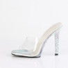 Fabulicious GALA-01DSP Transparent Silver Strass Mules