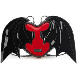 Demonia HB-214 Black-Red Patent Handbags Women