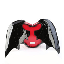 Demonia HB-214 Black-Red Patent Handbags Women