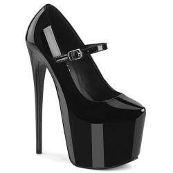 Pleaser JUBILANT-28 Black Stiletto Heeled Platform Pumps