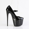Pleaser JUBILANT-28 Black Stiletto Heeled Platform Pumps
