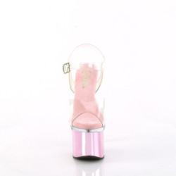 Pleaser ESTEEM-708 Transparent Rose Chrome Sale Women