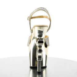 Pleaser REVOLVER-709G Gold Glitter Chrome Sale Women