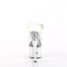 Pleaser ESTEEM-708 Transparent Silver Chrome Heeled Women