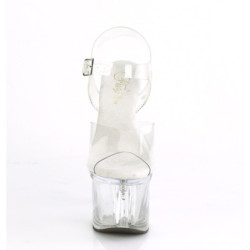 Pleaser ESTEEM-708 Clear Platform High Heeled Shoes