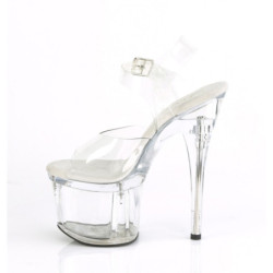 Pleaser ESTEEM-708 Clear Platform High Heeled Shoes
