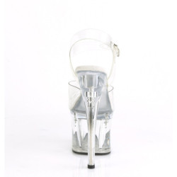 Pleaser ESTEEM-708 Clear Platform High Heeled Shoes