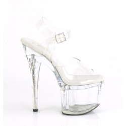 Pleaser ESTEEM-708 Clear Platform High Heeled Shoes