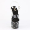 Pleaser STARDANCE-708 Black Strass Platform High Heels