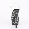Pleaser STARDANCE-708 Black Strass Platform High Heels