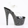 Pleaser STARDANCE-708 Black Strass Platform High Heels
