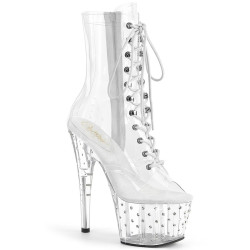 Pleaser STARDUST-1021C-7 Transparent Strass Sale Women