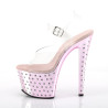 Pleaser STARDUST-708 Rose Chrome High Heeled Pole Shoes
