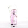 Pleaser STARDUST-708 Rose Chrome High Heeled Pole Shoes