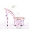 Pleaser STARDUST-708 Rose Chrome High Heeled Pole Shoes