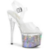 Pleaser STARDUST-708 Gold Chrome High Heeled Pole Shoes