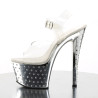 Pleaser STARDUST-708 Silver Chrome High Heels Pole Shoes