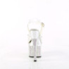 Pleaser ESTEEM-708DM Transparent Silver Chrome Strass