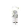 Pleaser ESTEEM-708LG Transparent White Glitter Shoes