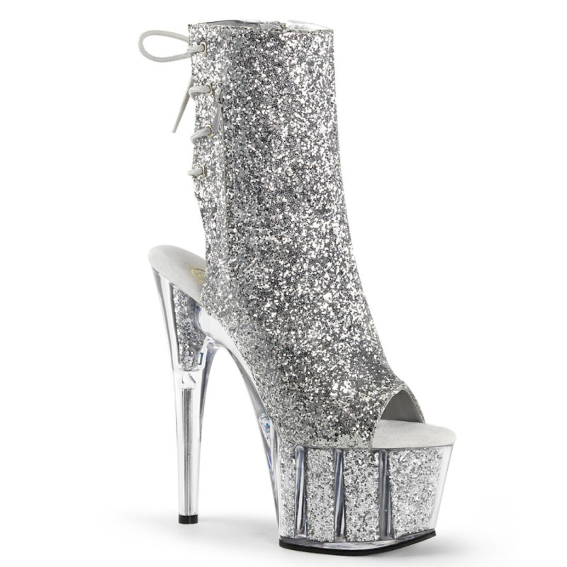 Pleaser ADORE-1018G Silver Glitter Sale Women