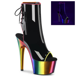 Pleaser ADORE-1018RC-02 Black Patent Rainbow Chrome