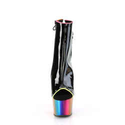 Pleaser ADORE-1018RC-02 Black Patent Rainbow Chrome
