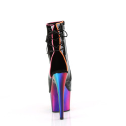 Pleaser ADORE-1018RC-02 Black Patent Rainbow Chrome