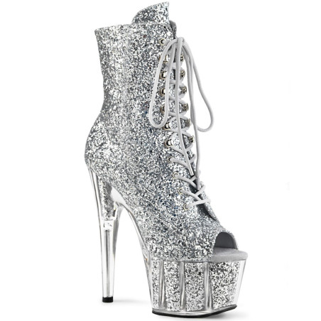 Pleaser ADORE-1021G Silver Glitter Gliteer Sale Women