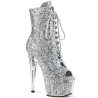 Pleaser ADORE-1021G Silver Glitter Gliteer Sale Women