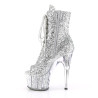 Pleaser ADORE-1021G Silver Glitter Gliteer Sale Women