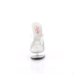 Pleaser EXCITE-601 Transparent High Heeled Mules