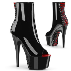 Pleaser ADORE-1025 Black-Red Patent Sale Women