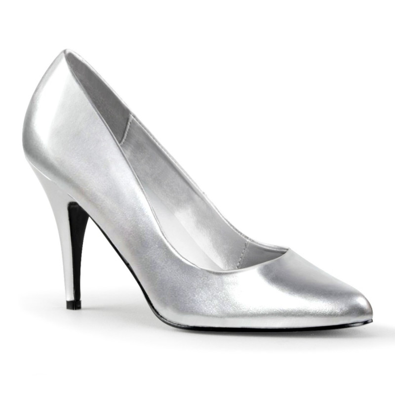 Pleaser VANITY-420 Silver Vegan Leather Sale Women Pleaser VANITY-420 Silver Vegan Leather Sale Women