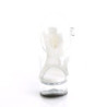 Pleaser EXCITE-608 White High Heeled Platform Sandals