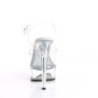 Pleaser EXCITE-608 White High Heeled Platform Sandals