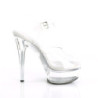 Pleaser EXCITE-608 White High Heeled Platform Sandals