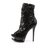 Pleaser BLONDIE-R-1008 Black Sequins Sale Women
