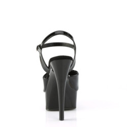 Pleaser EXCITE-609 Black High Heeled Platform Sandals
