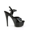 Pleaser EXCITE-609 Black High Heeled Platform Sandals