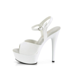 Pleaser EXCITE-609 White Patent Sale Women