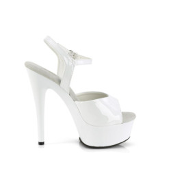 Pleaser EXCITE-609 White Patent Sale Women