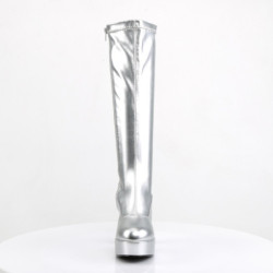Funtasma EXOTICA-2000 Silver 70s Platform Abba Boots