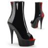 Pleaser DELIGHT-1025 Black-Red Patent Sale Women