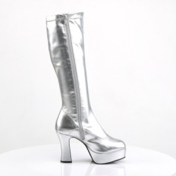 Funtasma EXOTICA-2000 Silver 70s Platform Abba Boots